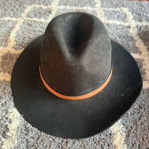 Torrid Black Fedora with Brown Accent